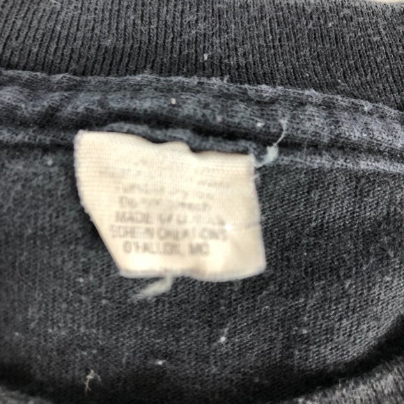 Vintage 1990s Kool Cigarette Shirt Men Large Black Promo Short Sleeve Distressed - Picture 5 of 9